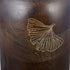 Wooden Vase with Brass Detailing